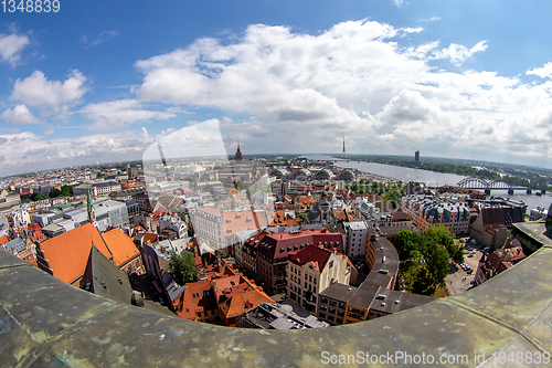 Image of View of Riga city from above.
