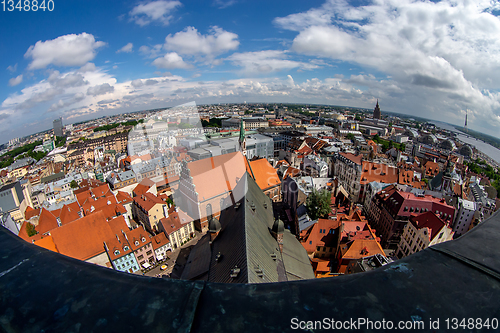 Image of View of Riga city from above.