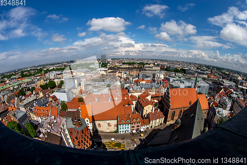 Image of View of Riga city from above.