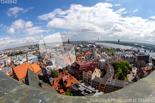 Image of View of Riga city from above.
