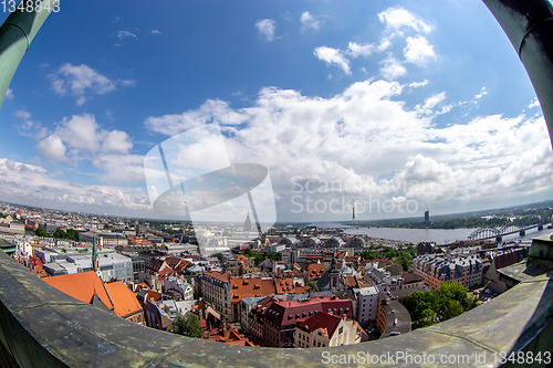 Image of View of Riga city from above.