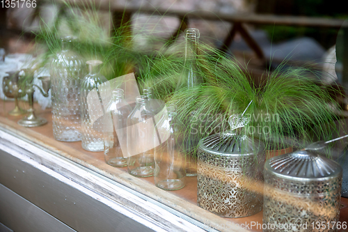 Image of Weddings interior with empty bottles 