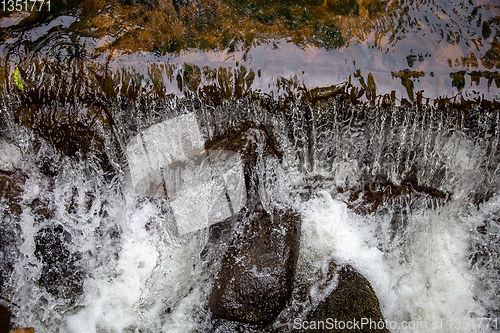 Image of Close up of shallow rock stream.