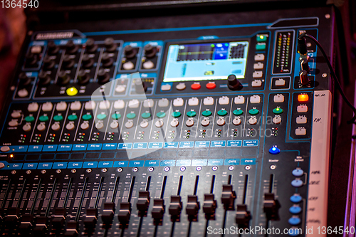 Image of Part of sound amplifier, music mixer 