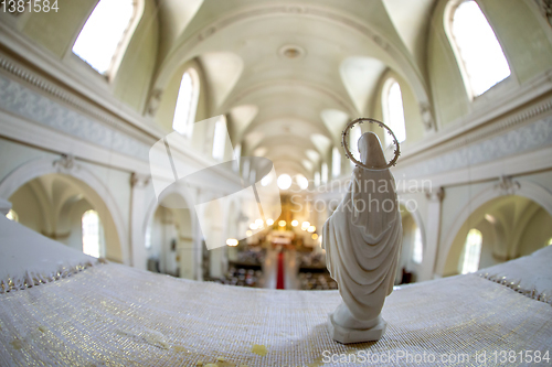 Image of Statue of Virgin Mary in church