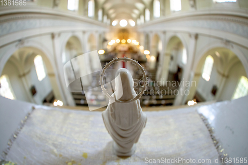 Image of Statue of Virgin Mary in church