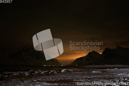 Image of Starry Sky in Winter in Norway