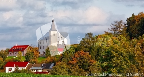 Image of Small chateau in village