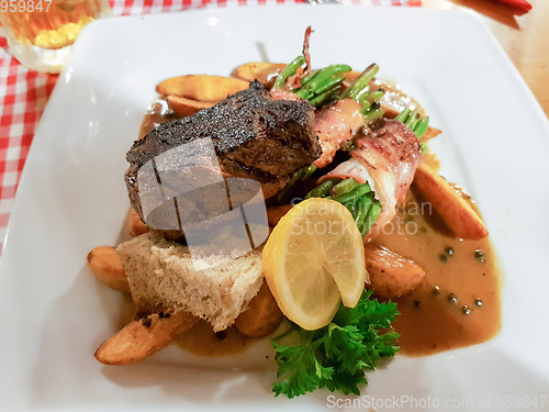 Image of Grilled beefsteak with vegetable