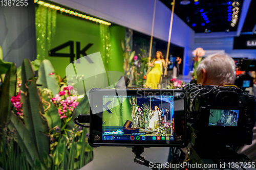 Image of 4k video advertising in the Photokina Exhibition