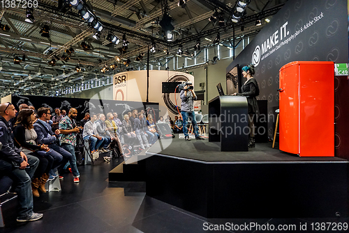 Image of Adobe stand in the Photokina Exhibition