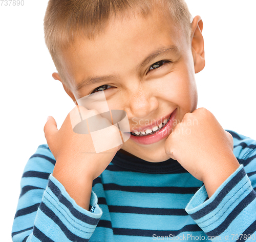 Image of Portrait of a cute little boy