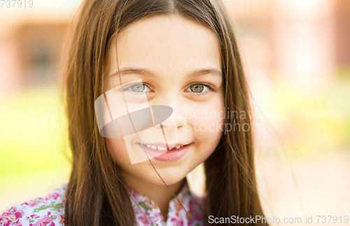 Image of Portrait of a cute little girl