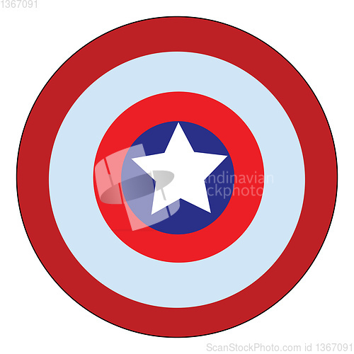 Image of A symbolic shield design carried by the superhero character call