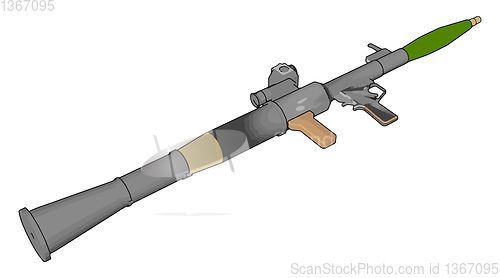 Image of 3D vector illustration on white background  of a military should