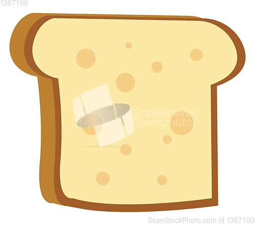 Image of Bread Slice vector color illustration.