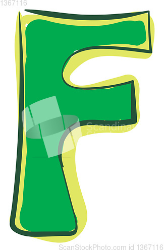 Image of Letter F alphabet vector or color illustration
