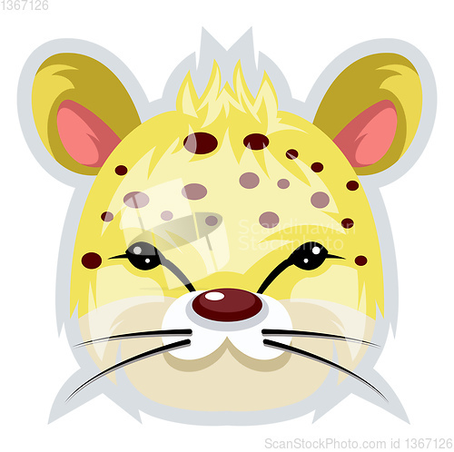 Image of White Tiger, vector color illustration.