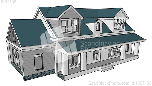 Image of House exterior reflections of our inner thoughts vector or color