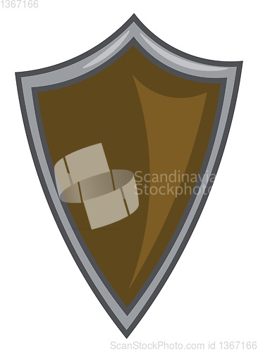 Image of Shield for protection or safeguarding vector or color illustrati