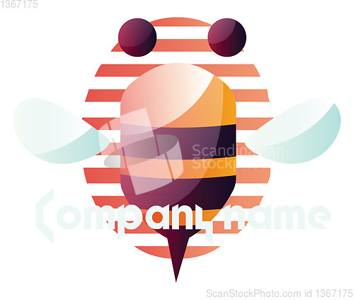 Image of Simple bee logo vector illustration on a white background