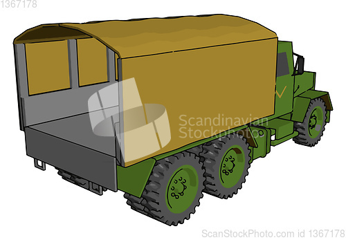 Image of Military Vehicle picture vector or color illustration