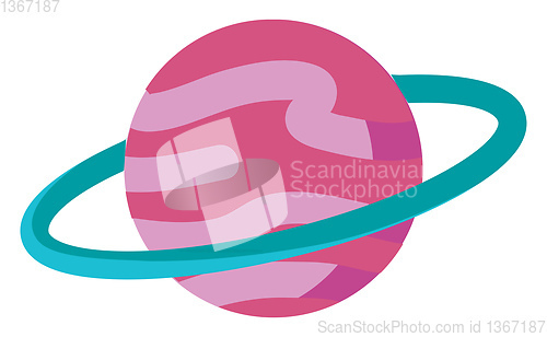Image of Planet with a ring vector or color illustration