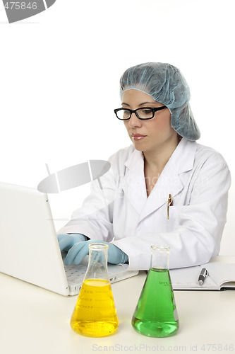 Image of Scientist computer data