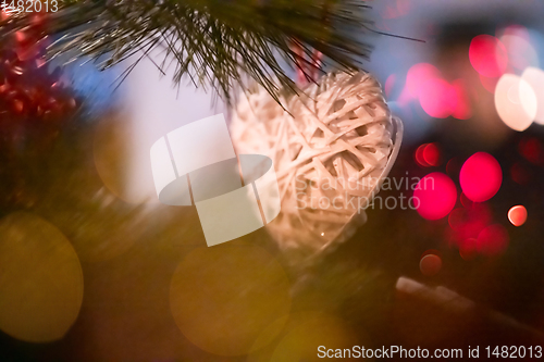 Image of new year and christmas office party close up