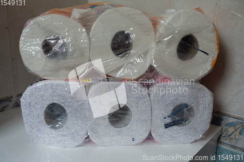 Image of pack of toilet rolls