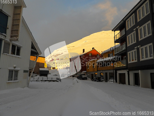 Image of Honningsvag in Winter, Mageroya, Norway