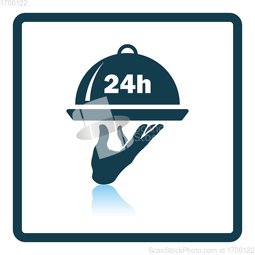 Image of 24 hour room service icon