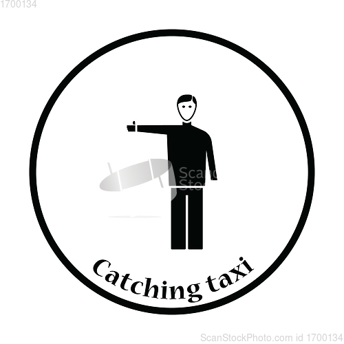 Image of Catching taxi icon