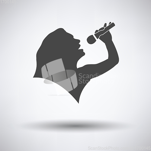 Image of Karaoke womans silhouette icon