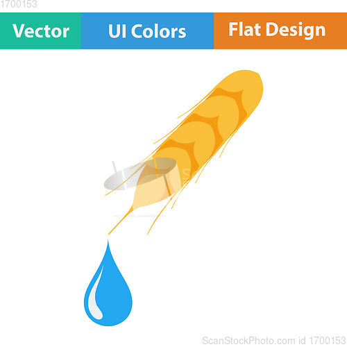 Image of Wheat with drop icon.
