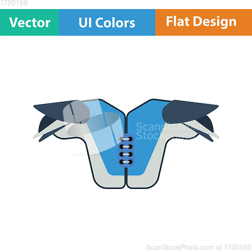 Image of American football chest protection icon