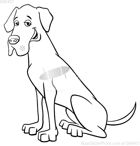 Image of grea dane dog cartoon