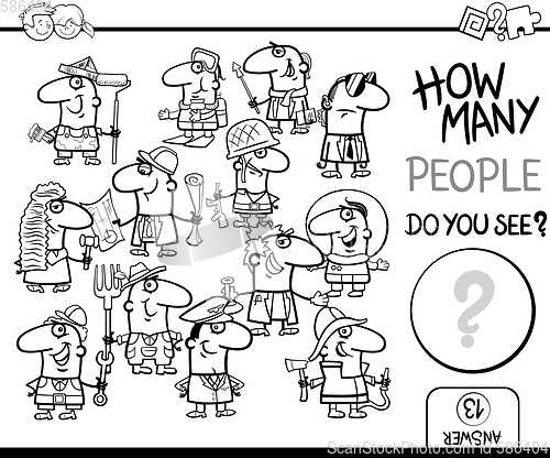 Image of counting people coloring book