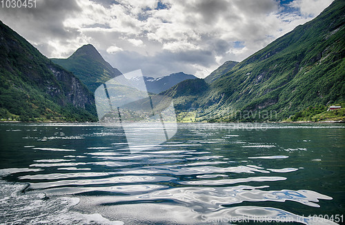 Image of Dramatic fjord landscape in Norway