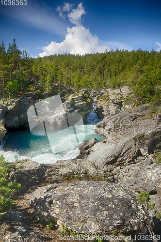 Image of Mountain river in Norway summer trip