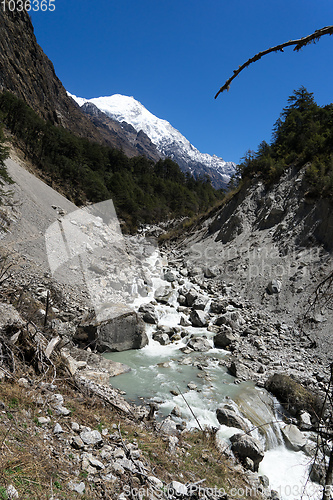 Image of Mountain river in Nepal Himalaya