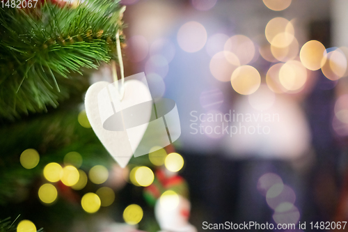 Image of new year and christmas office party close up