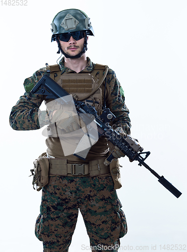 Image of soldier potrait closeup