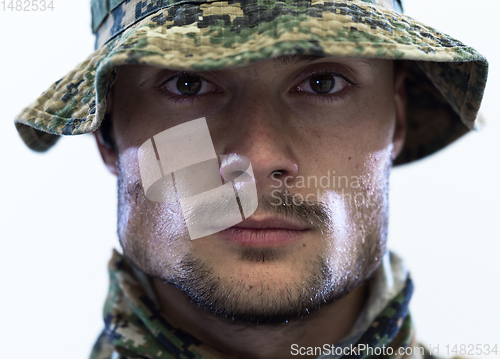 Image of soldier potrait closeup