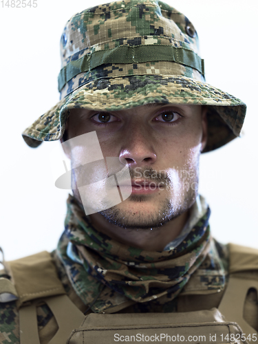 Image of soldier potrait closeup