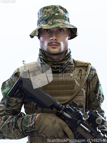 Image of soldier potrait closeup