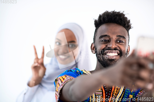 Image of afro selfie