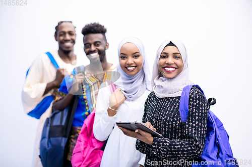 Image of portrait of african students group