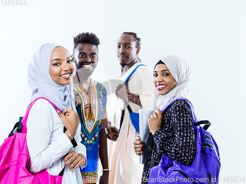 Image of portrait of african students group