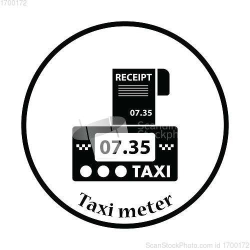 Image of Taxi meter with receipt icon